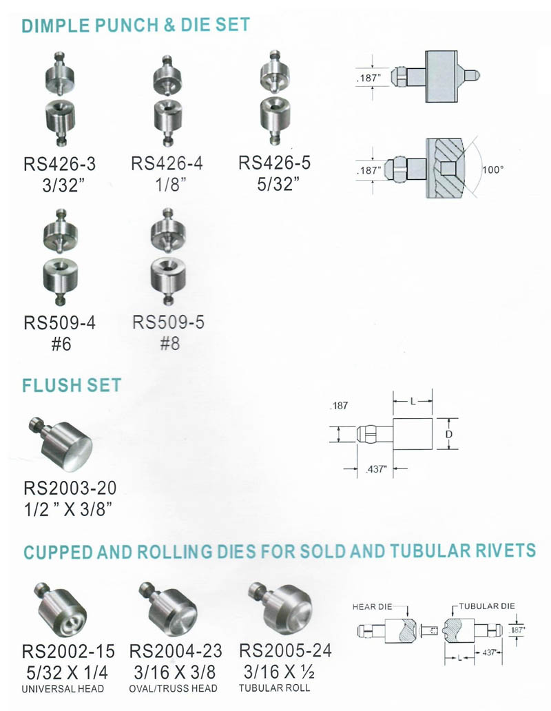 氣動壓著式鉚釘夾